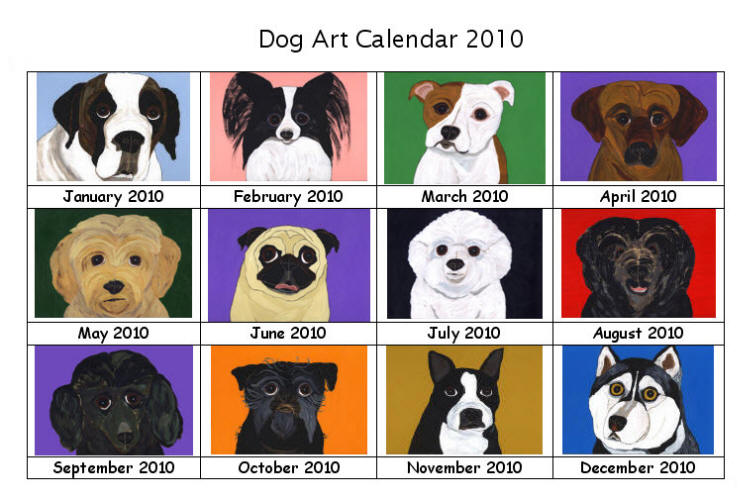 Dog Art Calendar 2010 - Preview