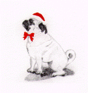 (H19) Holiday Pencil Pug