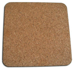 Close up of cork backing