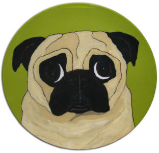 Plate  - Pug Design A62