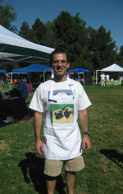 Fred wearing his apron - Pug Design A67