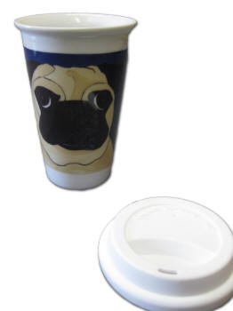 Hot & Cold Cup with Lid - Pug Design A44