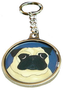 Key Chain - Pug Design A44