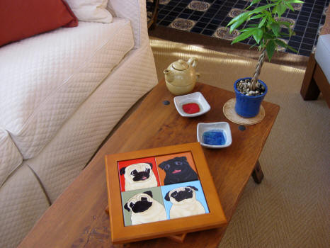 The lazy susan adds color and whimsy to any room!