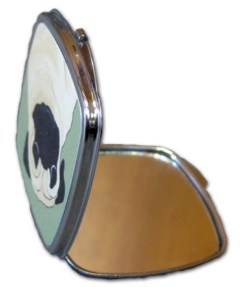 Inside of Compact Mirror - Pug Design A46