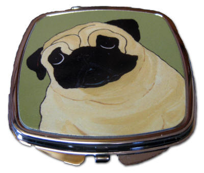 Compact Mirror - Pug Design A46