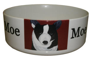 Personalized Dog Bowl  - Corgi