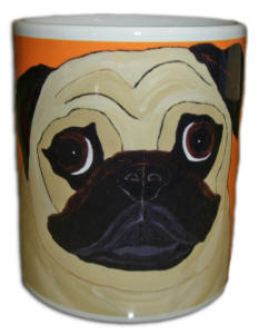 Front of Mug - Pug  Design A47