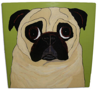 Ceramic Tile -  Pug Design A62