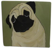 8 x 8 Ceramic Tile - Pug Design A46