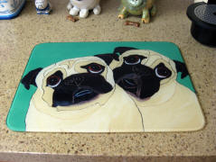 Cutting Board -  Pug Design A67